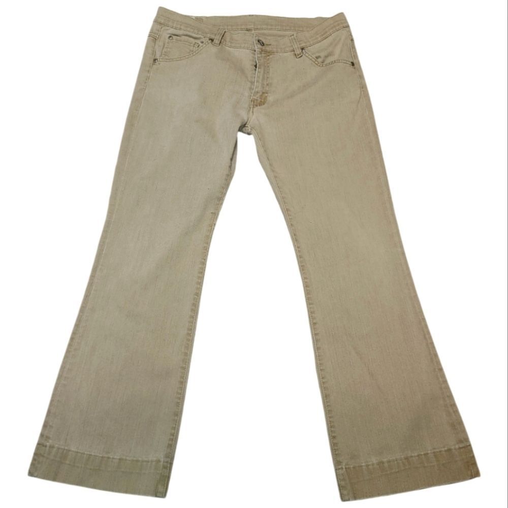 Lacoste Women's Khaki Tan Bootcut Jeans 10